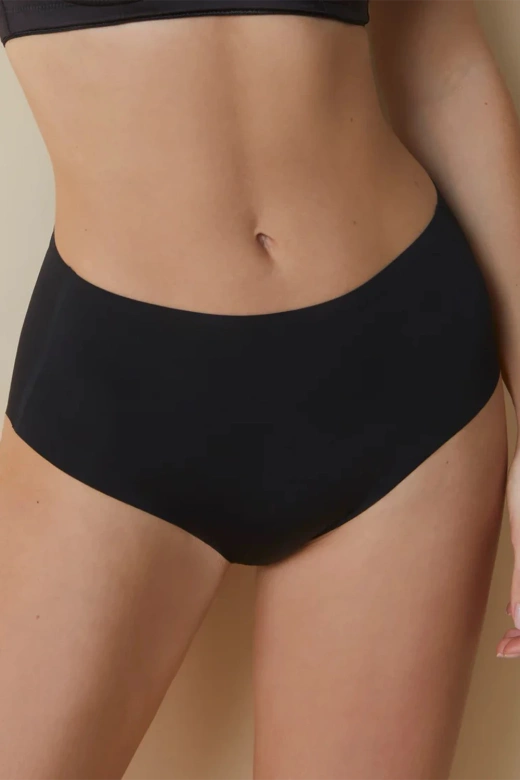 Bezszwowe figi z wysokim stanem MAXI BRAGA 503, negro-czarny