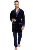 Szlafrok Luna 425 L-2XL męski granatowy
