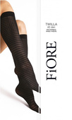 Podkolanówki Fiore G 1196 Twilla 40 den aubergine/odc.fioletowego