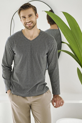 Piżama Taro Luca 3482 dł/r 3XL-4XL Z25/26 męska grafitowy