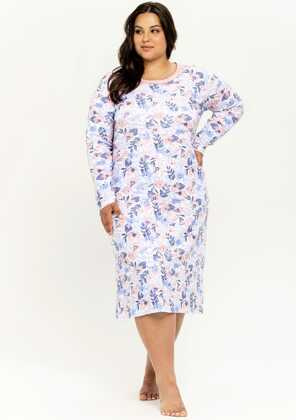 Koszula Taro Ginny 3261 Interlock dł/r 2XL-3XL Z25 biały-kwiatki