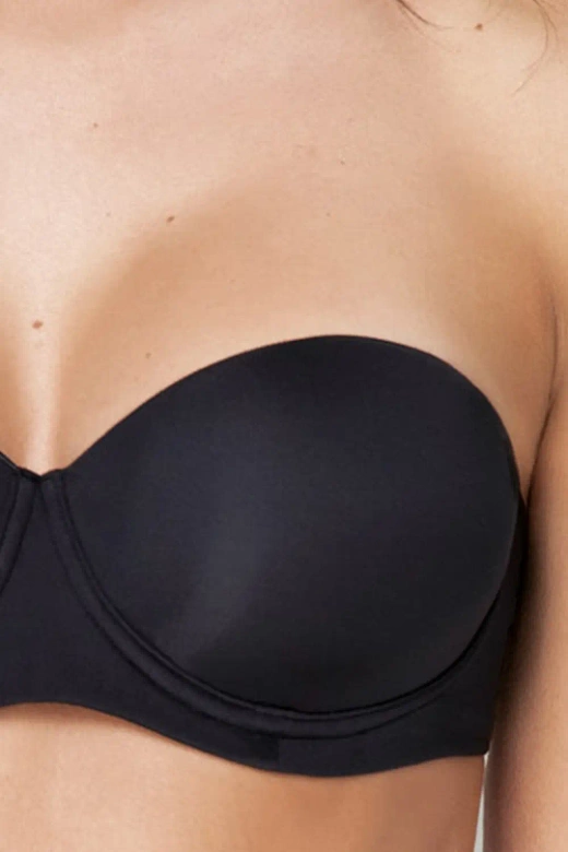Biustonosz Bardotka Gładki Samonośny 2550, nero/czarny