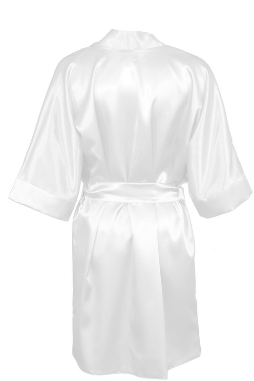 Podomka z satyny z haftem "Panna Młoda" Dkaren 90, biel