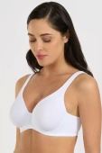 Biustonosz na fiszbinach z gładkiej mikrofibry 393, Bianco/Biały