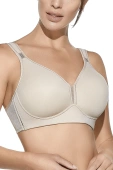 Biustonosz bez fiszbin miękkie ramiączka ELOISA, tierra-beż