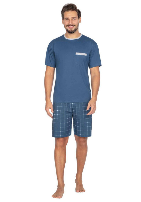Piżama Regina 459 kr/r M-XL L24 męska niebieski