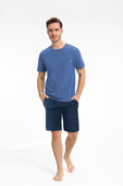 Piżama Luna 807 kr/r M-2XL męska niebieski ciemny