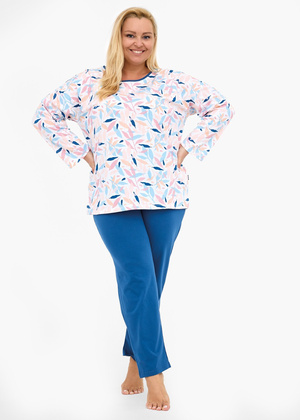 Piżama Cornette 392/451 Amelia dł/r 3XL-5XL damska różowy