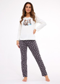 Piżama Cornette 855/428 Friends dł/r Christmas 3XL-5XL ecru
