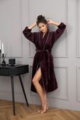 Szlafrok Sensis Cameron S-XL bordowy