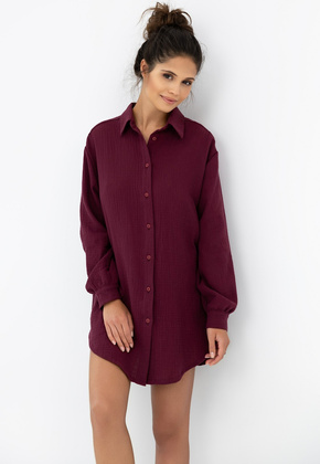 Koszula Sensis Ivory dł/r Muślin S-XL rozpinana burgund