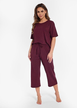 Piżama Cornette 849/323 Angie kr/r S-2XL damska claret