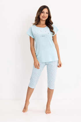 Piżama Regina 735 kr/r 2XL W26 damska turkusowy