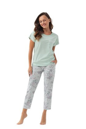 Piżama Luna 342 kr/r M-2XL damska zielony