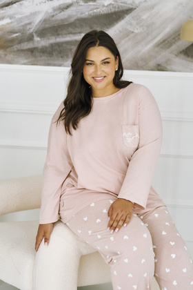 Piżama Taro Nori 3468 7/8 2XL-3XL Z25/26 damska różowy