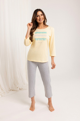 Piżama Regina 709 kr/r 2XL-3XL Z25/26 damska żółty