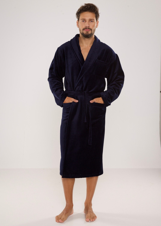 Szlafrok De Lafense 803 M-2XL męski szary-grecki