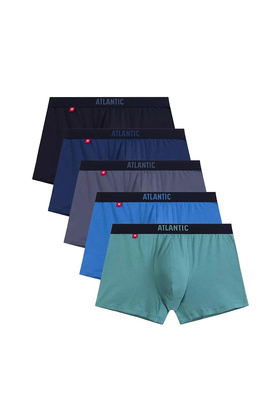 Bokserki Atlantic 5SMH-004/25 A'5 S-2XL zielony-granatowy-niebieski