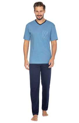 Piżama Regina 456/24 kr/r M-XL męska niebieski