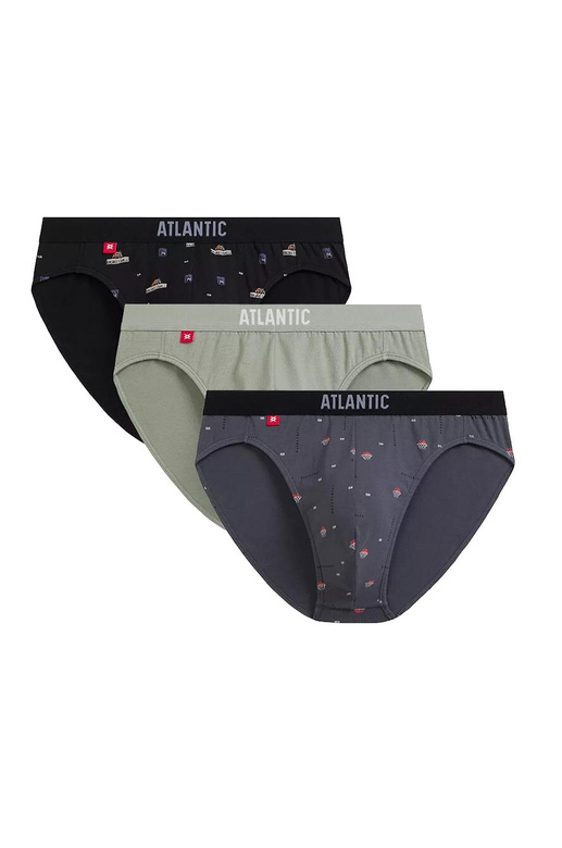 Slipy Atlantic 3MP-194 A'3 S-2XL czarny-zielony-grafitowy