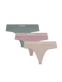 Stringi Atlantic 3CLP-013 Thongs A'3 S-XL beżowy-waniliowy-niebieski