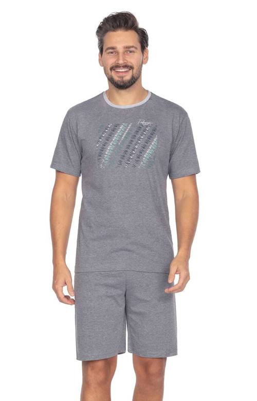 Piżama Regina 464 kr/r M-XL L24 męska melanż ciemny