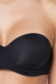 Biustonosz Bardotka Gładki Samonośny 2550, nero/czarny