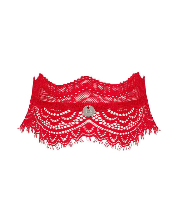 Choker Obsessive Bergamore czerwony