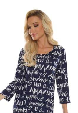 Koszula De Lafense 610 Amazing 3/4 S-2XL granatowy