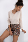 Piżama Sensis Soraya dł/r S-XL beżowy