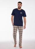 Piżama Cornette 136/166 Canada kr/r 3XL-5XL męska granatowy
