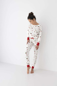 Piżama Sensis Samantha dł/r Christmas S-XL śmietankowy