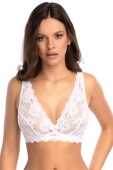 Biustonosz soft CARMEN z koronki, biały