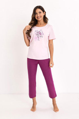 Piżama Regina 739 kr/r S-XL W26 damska różowy