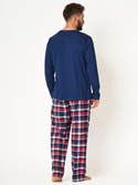 Piżama Key MNS 613 B24 Flanela M-2XL granatowy