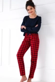 Piżama damska BONNIE w kratę 100% bawełna