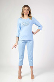 Piżama Regina 678 3/4 2XL-3XL Z24/25 damska niebieski