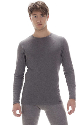 Koszulka Cornette 214 Authentic dł/r M-3XL szary melanż