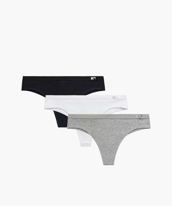 Figi Atlantic 3CLP-005 brazyliany A'3 S-XL czarny-biały-szary melanż