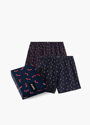 Bokserki Atlantic 2GMB-010 A'2 S-2XL granatowy