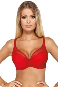 Biustonosz push-up ELLIE gładki, klasyczny, czerwony