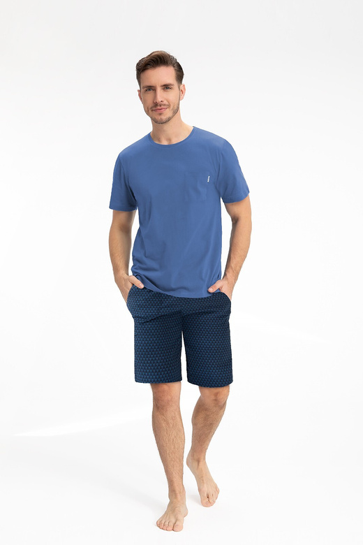 Piżama Luna 807 kr/r M-2XL męska niebieski ciemny