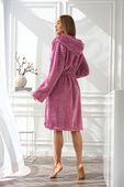 Szlafrok L&L 2416 Robin S-XL damski ametyst