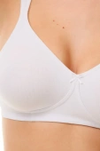 Biustonosz miękki bawełniany bez fiszbin 2435, Bianco/Biel