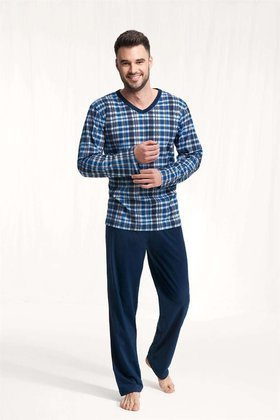 Piżama Luna 795 dł/r M-2XL męska grafitowy