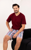 Piżama Regina 505 kr/r M-XL męska bordowy