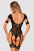 Seksowne bodystocking z siateczką G334, czarne