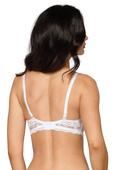 Biustonosz push-up LAGERTA WHITE, koronka biel