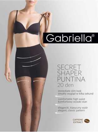 Rajstopy Gabriella 680 Secret Shaper Puntina 20 den 2-4 nero