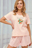 Piżama Taro Darcia 3322 kr/r M-XL W25 damska pomarańczowy jasny